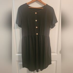Black knee length dress